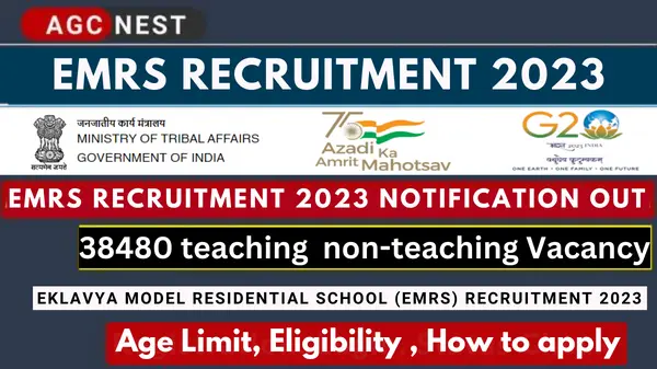 EMRS Recruitment 2023 Notification