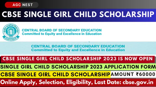 cbse.gov.in Single Girl Child Scholarship 2023-24